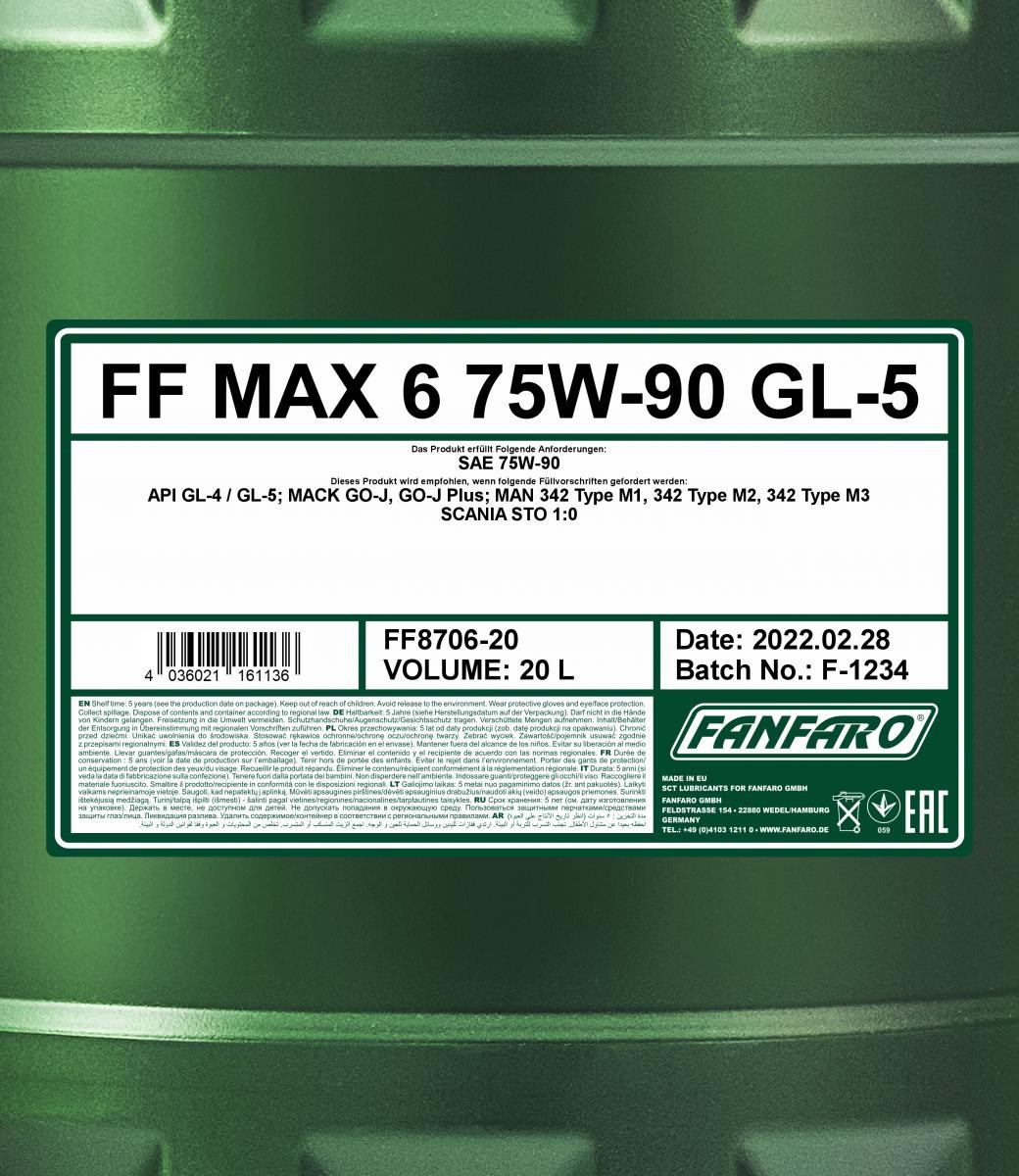 FANFARO Manual Transmission Oil FF8706-20
