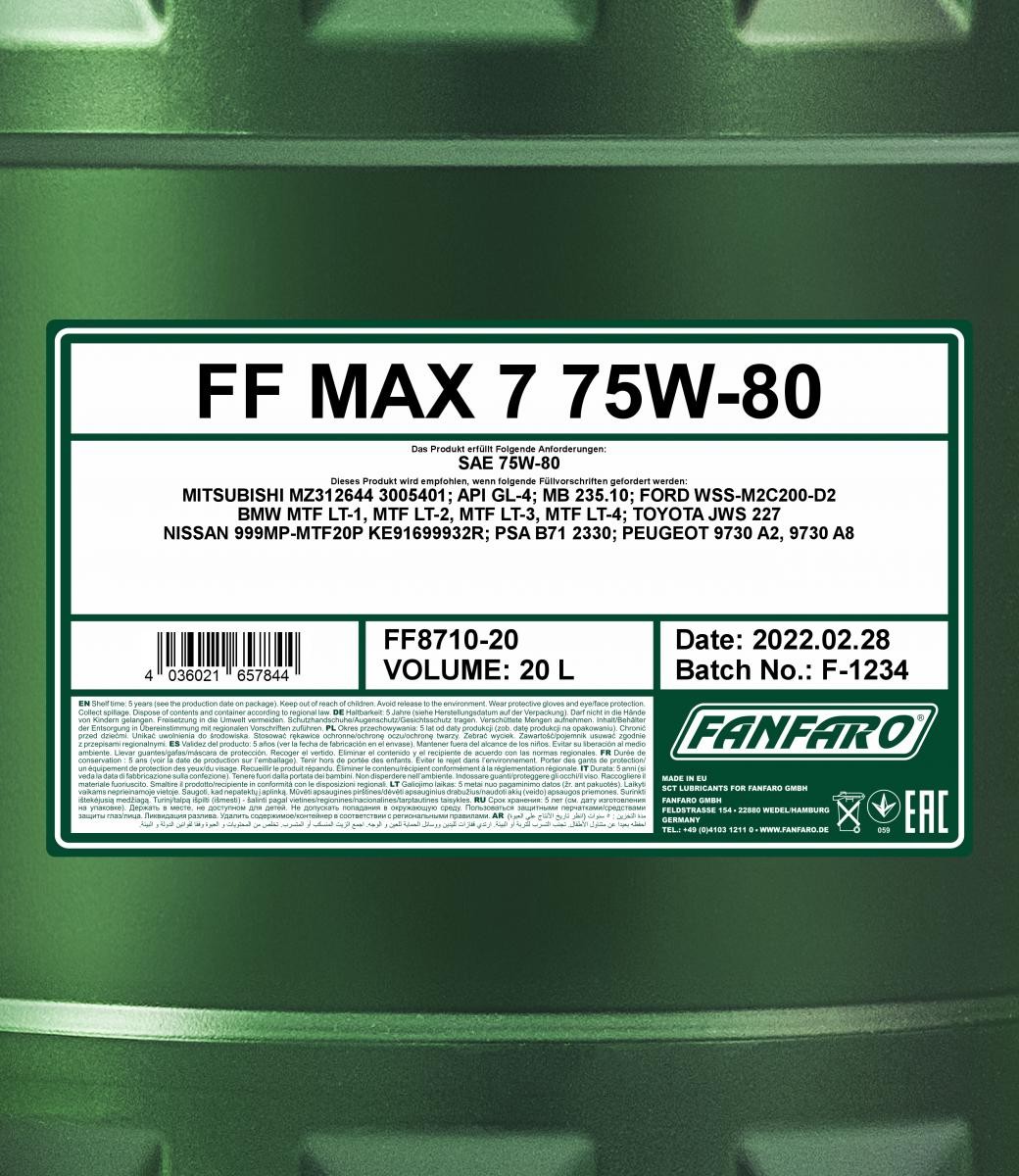 FANFARO Manual Transmission Oil FF8710-20