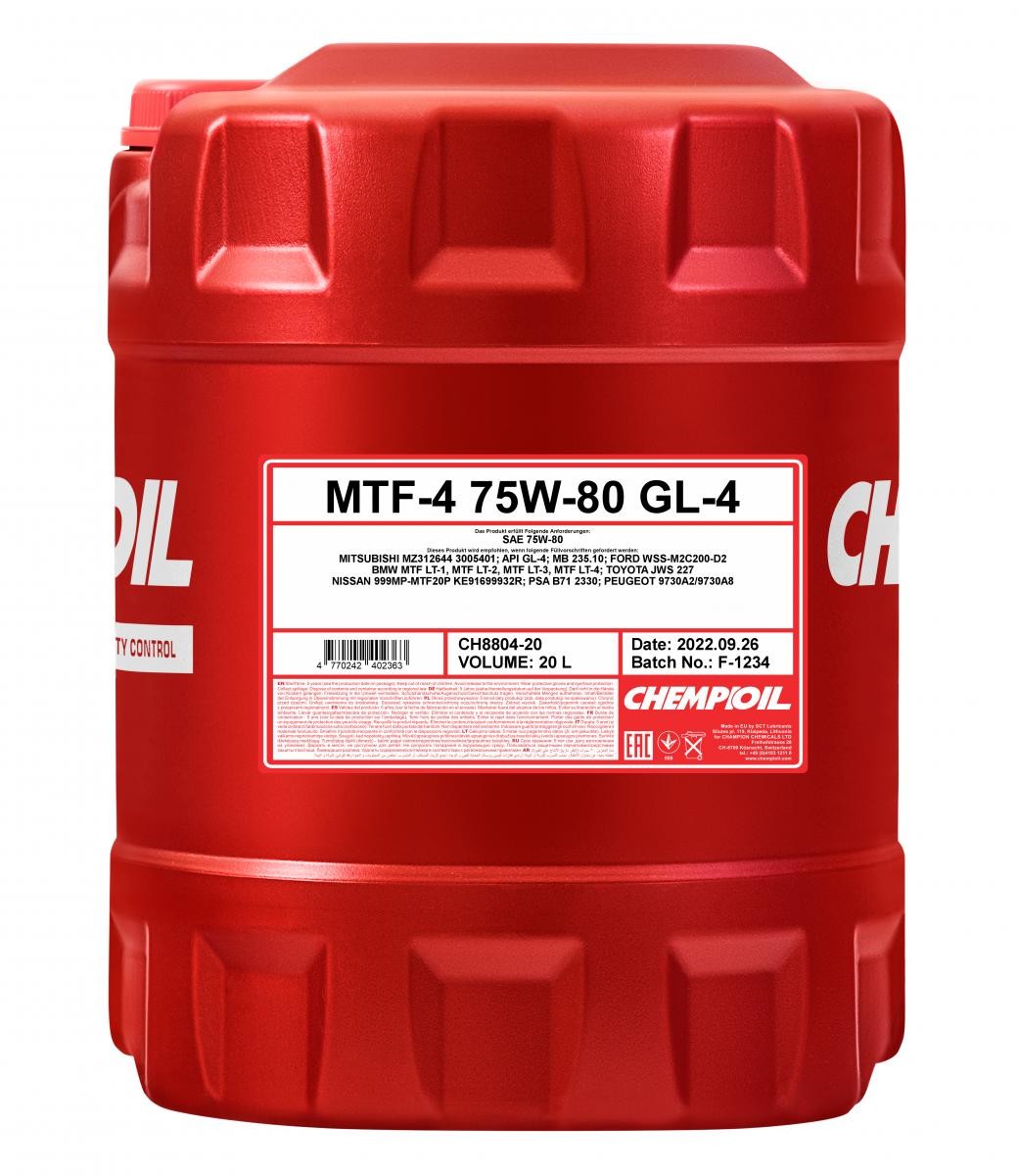 CHEMPIOIL MTF-4 CH880420 Gearbox oil and transmission oil Honda Jazz GE 1.4 101 hp Petrol 2023 price