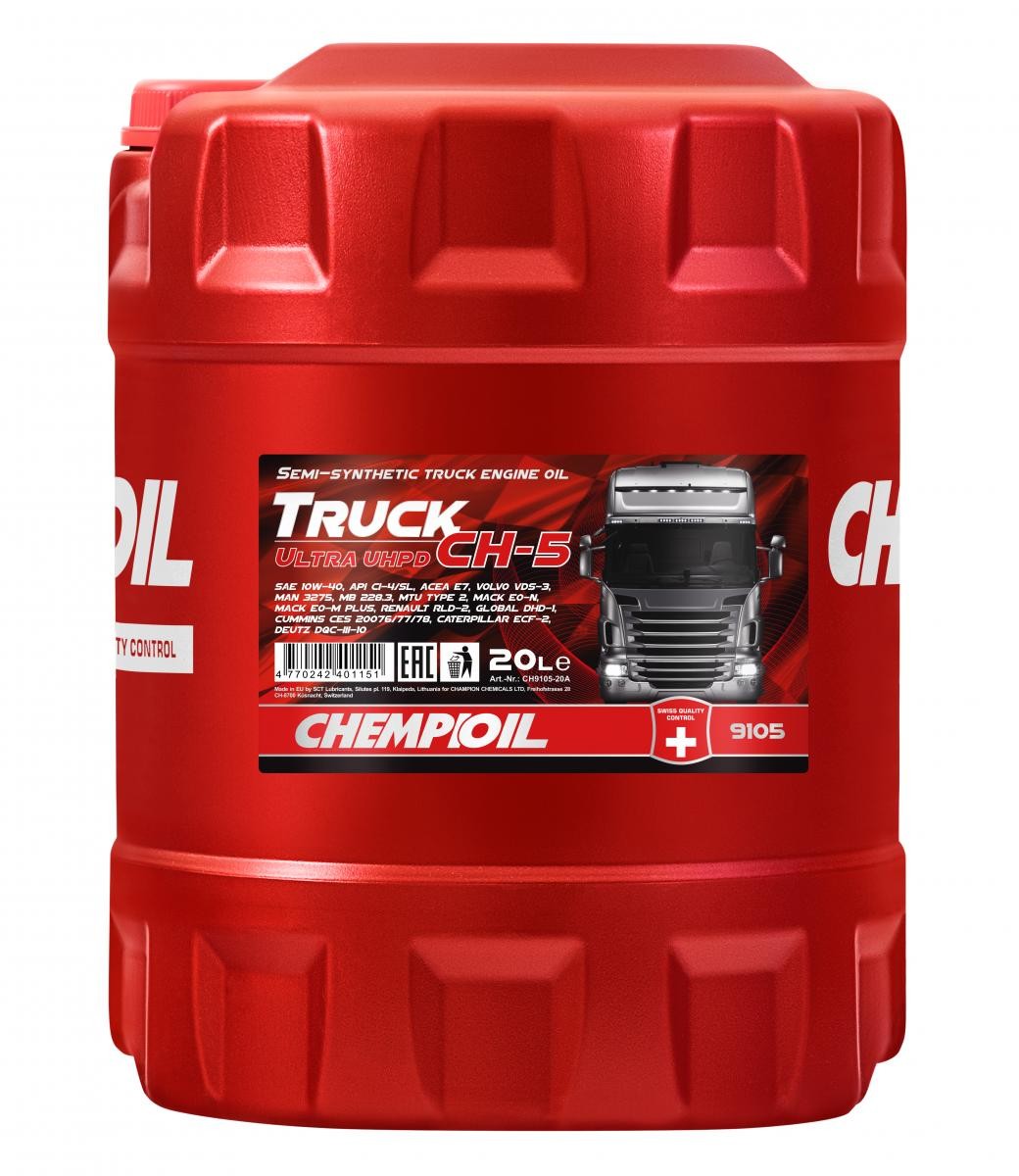 Buy Engine oil CHEMPIOIL petrol CH9105-20 Truck, UHPD Ultra CH-5 10W-40, 20l