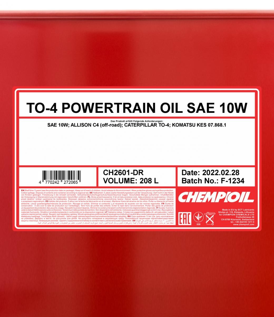 CHEMPIOIL Engine oil CH2601-DR