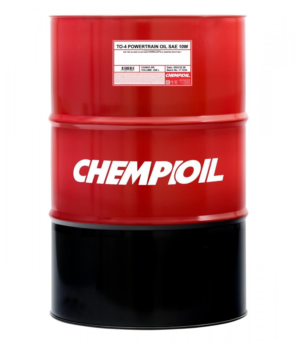 Olio motore CH2601-DR CHEMPIOIL SAE 10 KOMATSU KES 07.868.1 POWERTRAIN OIL, TO-4