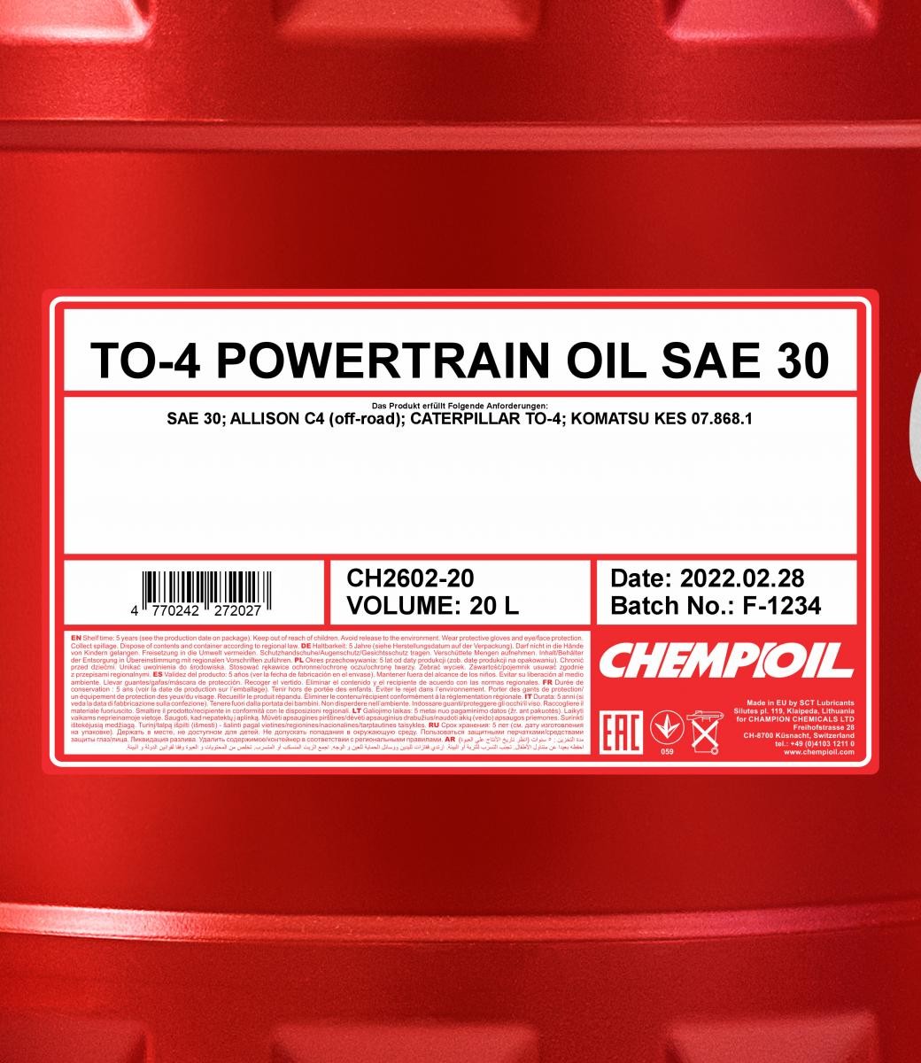 CHEMPIOIL Olio per auto CH2602-20