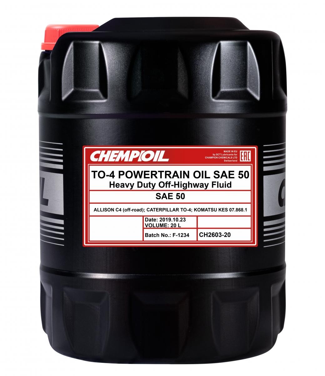 CHEMPIOIL POWERTRAIN OIL, TO-4 CH2603-20 Engine oil SAE 50, 20l