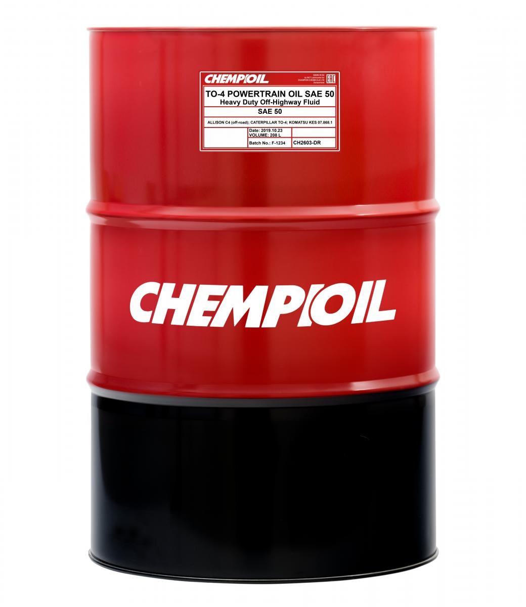 Olio per auto CH2603-DR CHEMPIOIL SAE 50 KOMATSU KES 07.868.1 POWERTRAIN OIL, TO-4