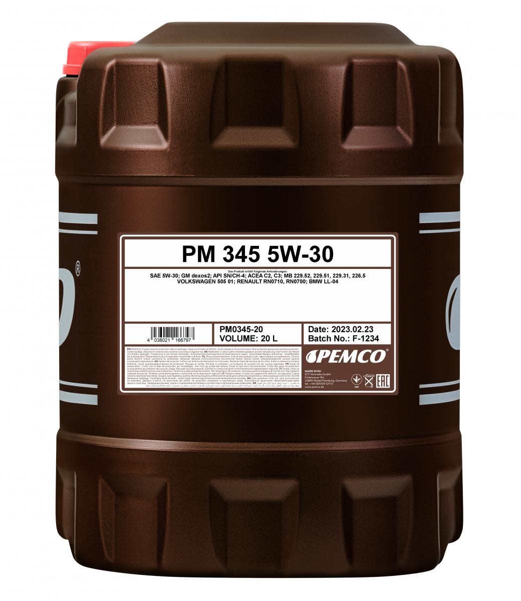 Original PM0345-20 PEMCO Motor oil VW