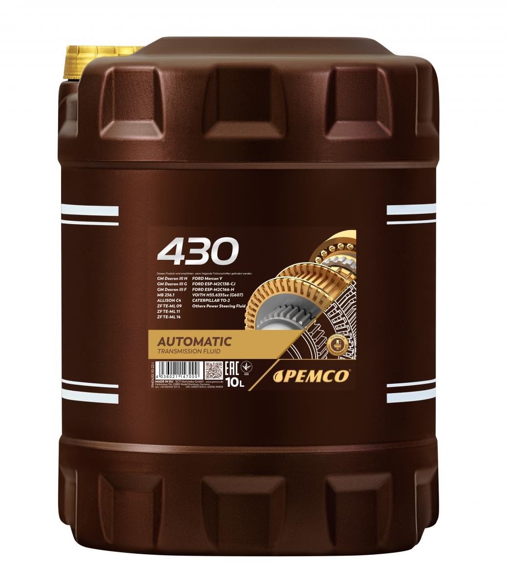 PEMCO iMATIC 430 ATF DIII ATF III, 10l, red Automatic transmission oil PM0430-10 buy