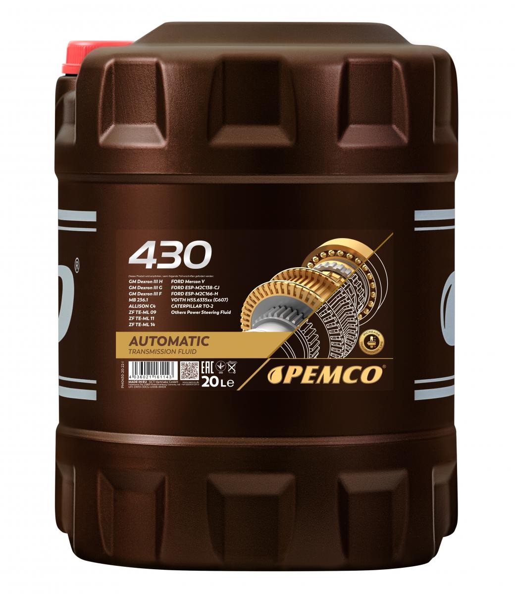 PEMCO iMATIC 430 ATF DIII ATF III, 20l, red Automatic transmission oil PM0430-20 buy