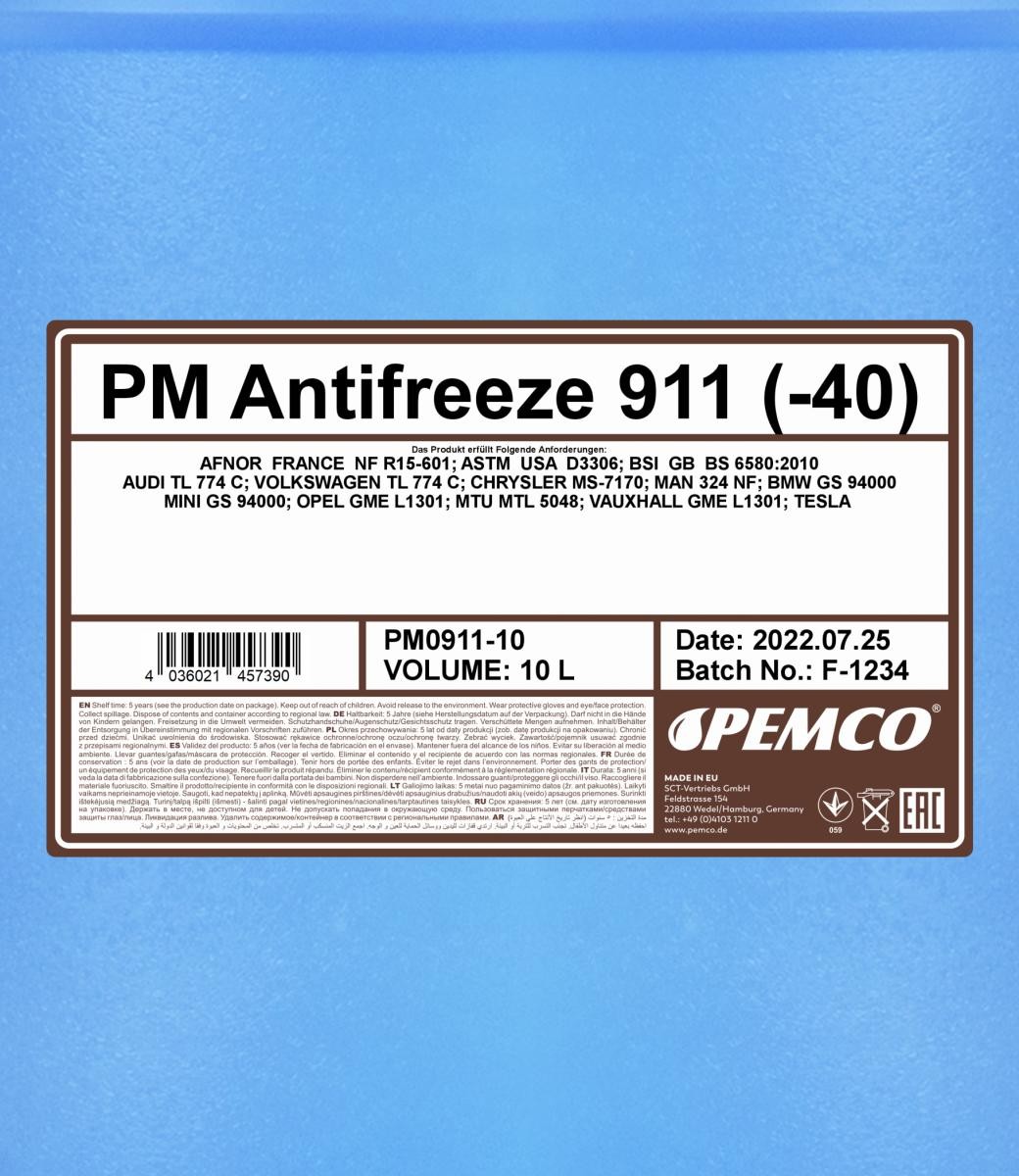 PEMCO Glycol coolant PM0911-10