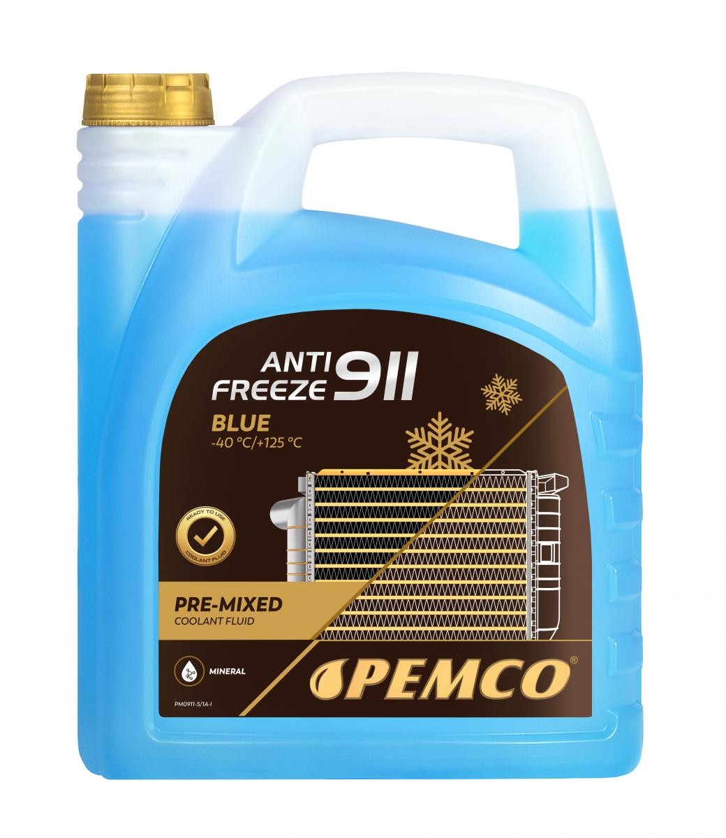 PEMCO Antifreeze 911, -40 PM0911-5 Liquide de refroidissement G11 Bleu, 5I
