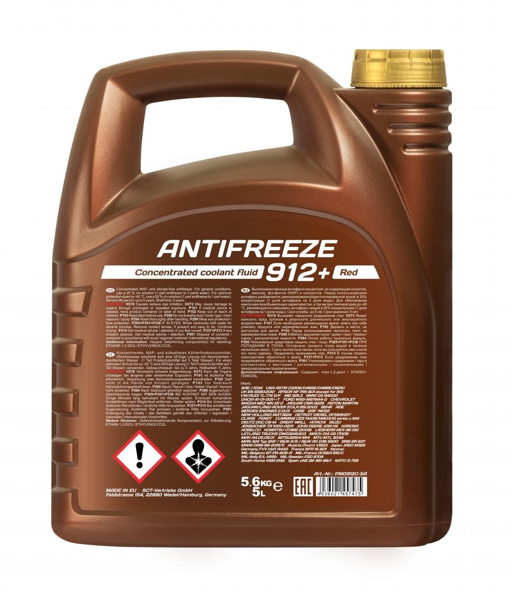 PM0912C-5 PEMCO Antifreeze 912+ Concentrate Kühlmittel G12 Rot, 5l,  -38(50/50) ▷ AUTODOC Preis und Erfahrung