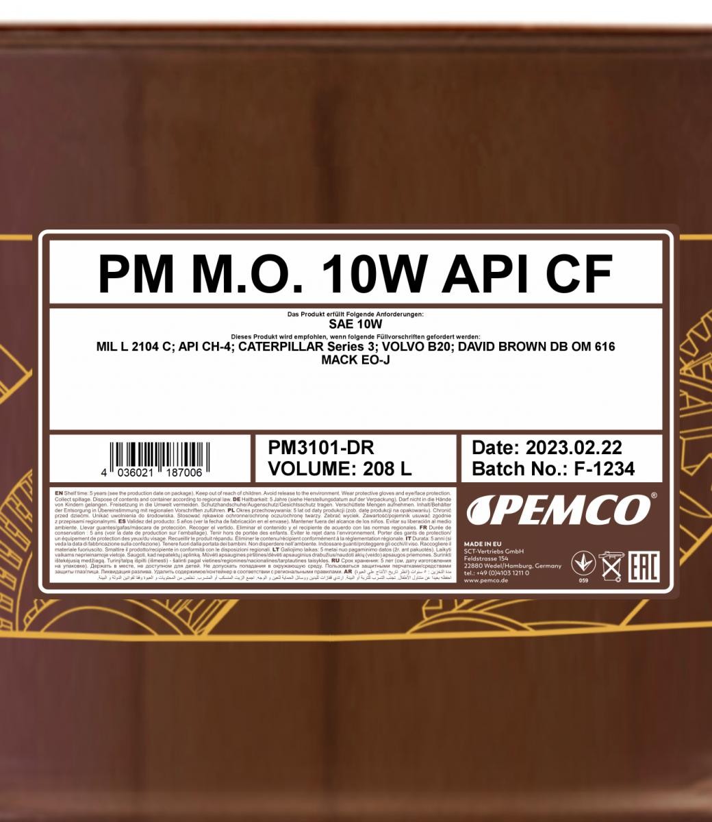PEMCO Engine oil PM3101-DR