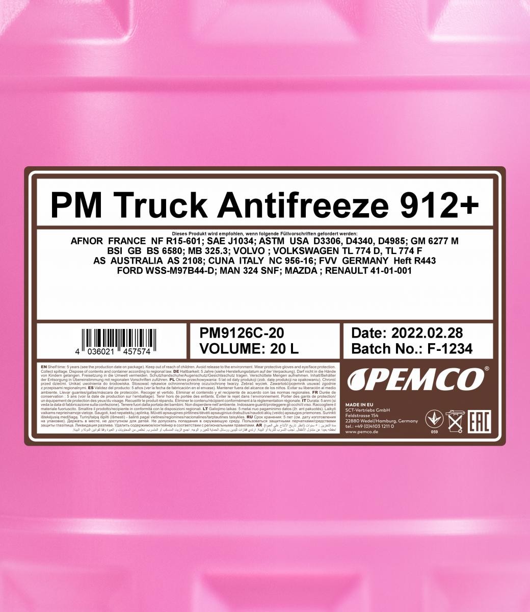 PEMCO Glycol coolant PM9126C-20