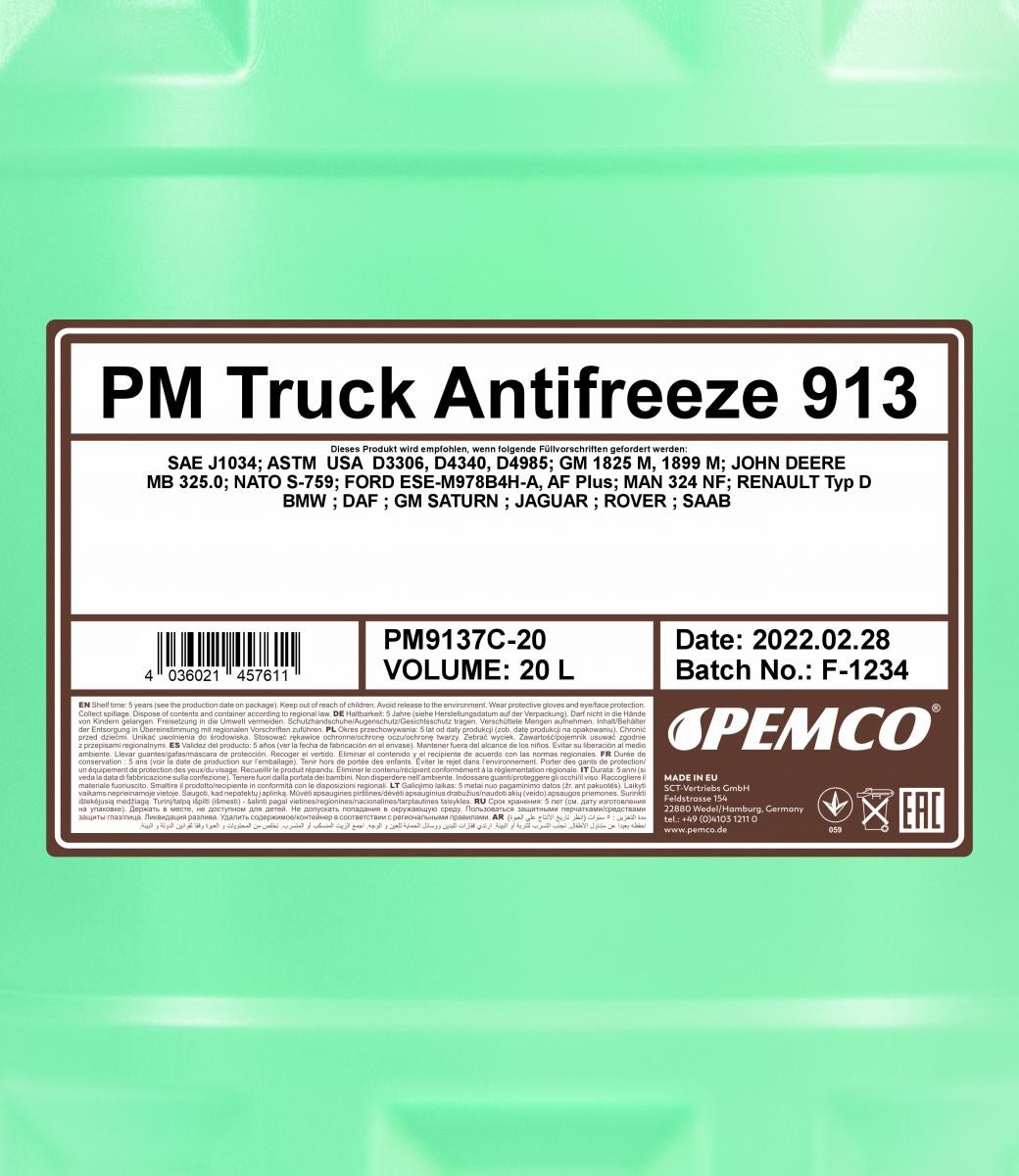 PEMCO Glycol coolant PM9137C-20