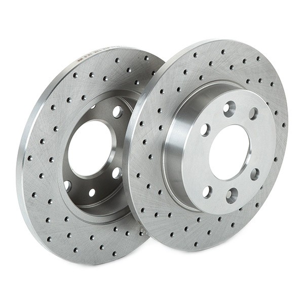 RIDEX 82B2841 Brake rotor 238, 6/4, solid, Perforated, slotted, Coated