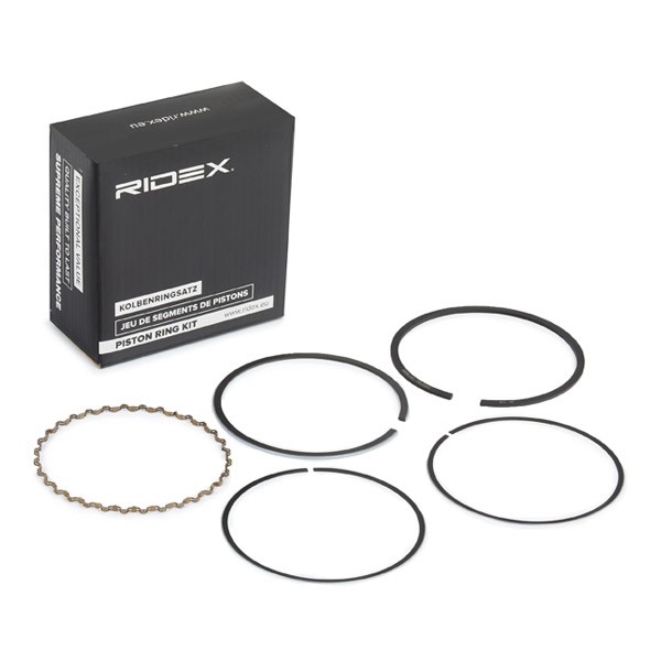 Original RIDEX Piston ring set 444P0015 for AUDI A3