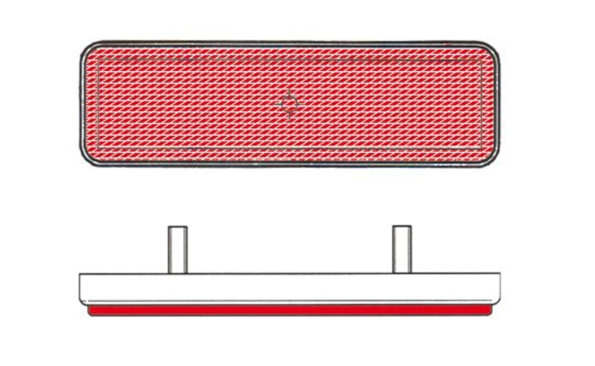 Großroller Rückstrahler Rot 25mm, hinten VICMA 8158