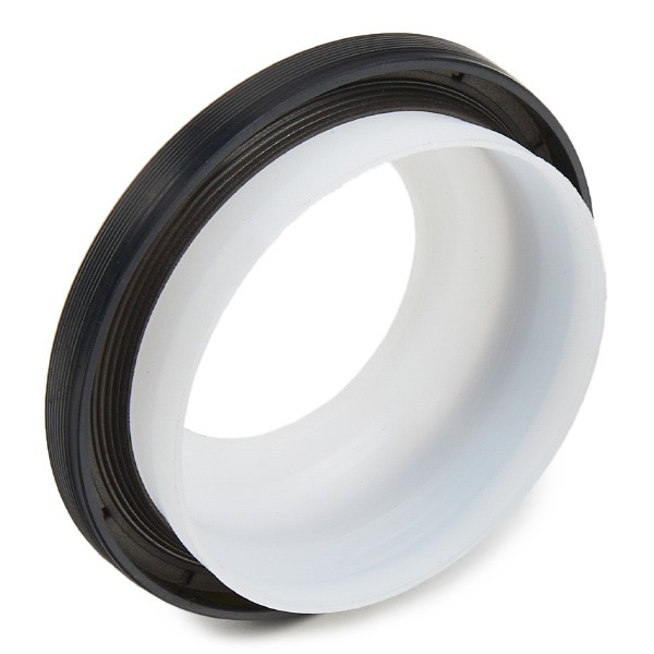 572S0037 Shaft seal, crankshaft 572S0037 RIDEX with mounting sleeve, PTFE (polytetrafluoroethylene)/ACM (polyacrylate rubber)
