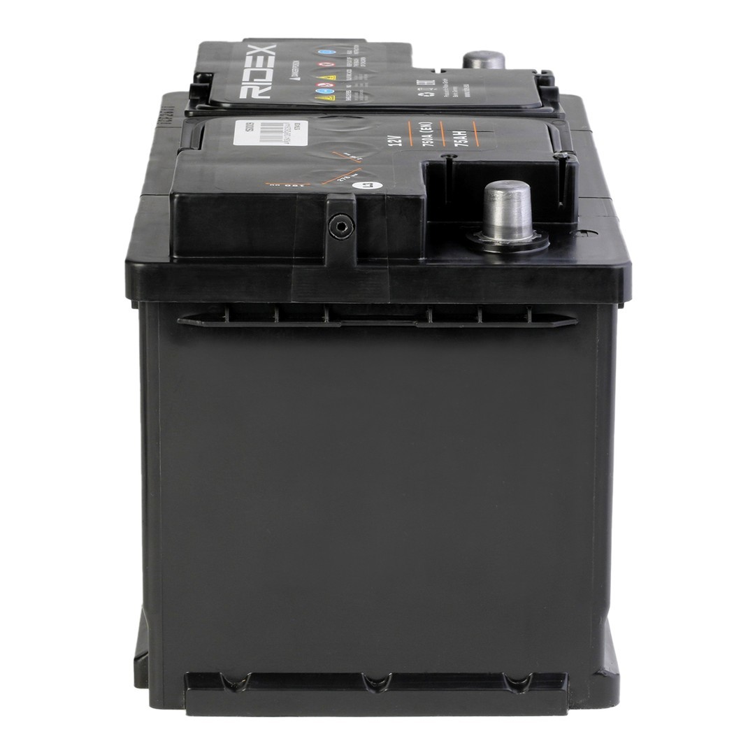 1S0009 Accumulator battery 1S0009 RIDEX 12V 75Ah 750A B13 Lead-acid battery, without fill gauge, with handles