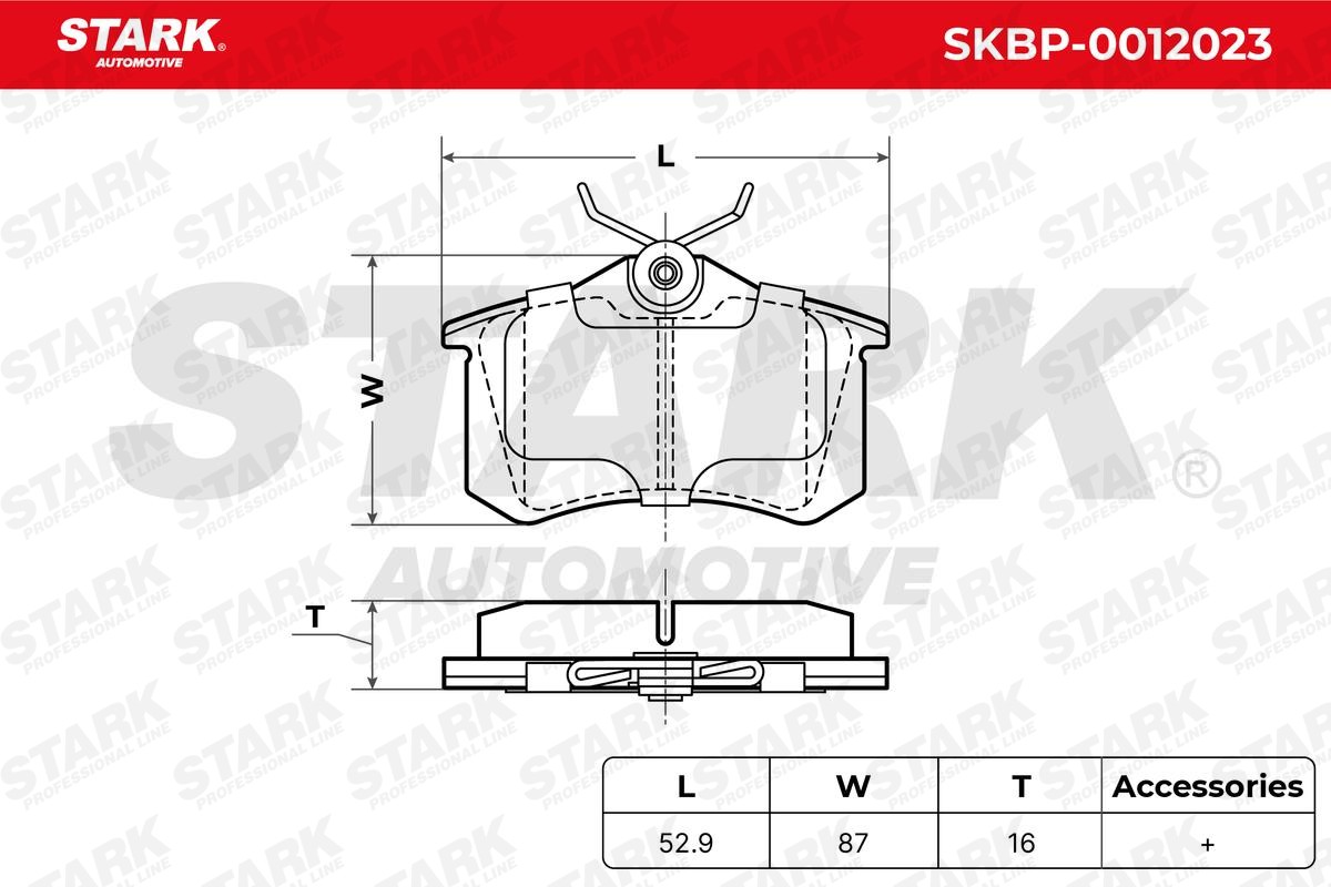 SKBP-0012023 Bremsklötze & Bremsbelagsatz STARK in Original Qualität