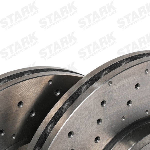 SKBK-10990401 Brake pads and discs SKBK-10990401 STARK Front Axle, perforated/vented, prepared for wear indicator, excl. wear warning contact