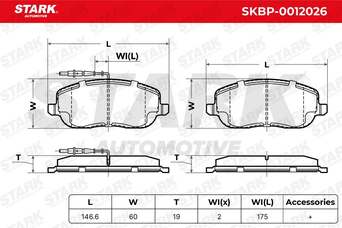 SKBP0012026 Disc brake pads STARK SKBP-0012026 review and test