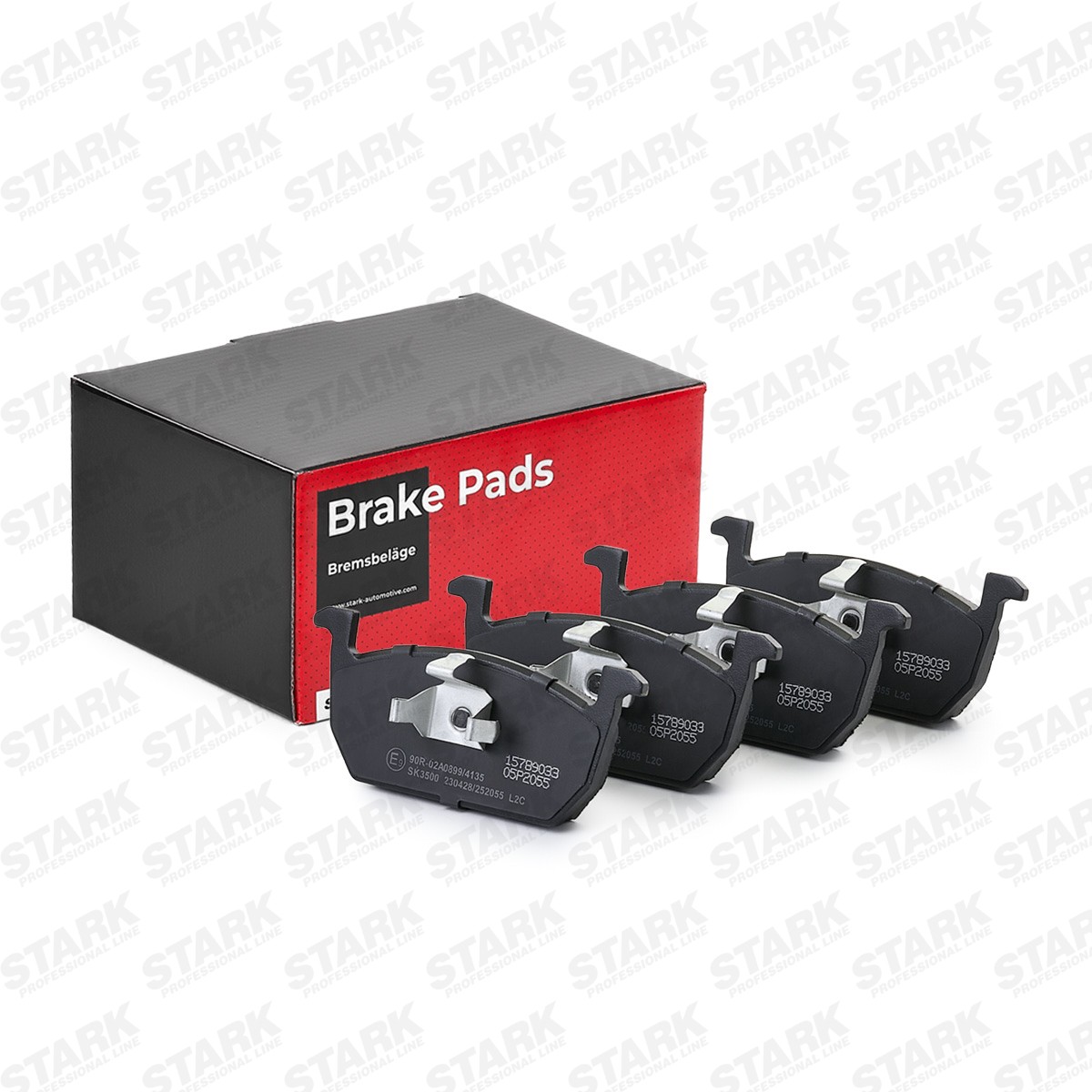 STARK Front Axle, not prepared for wear indicator, excl. wear warning contact, with anti-squeak plate Height: 61,8mm, Width: 146,0mm, Thickness: 18,0mm Brake pads SKBP-0012029 buy