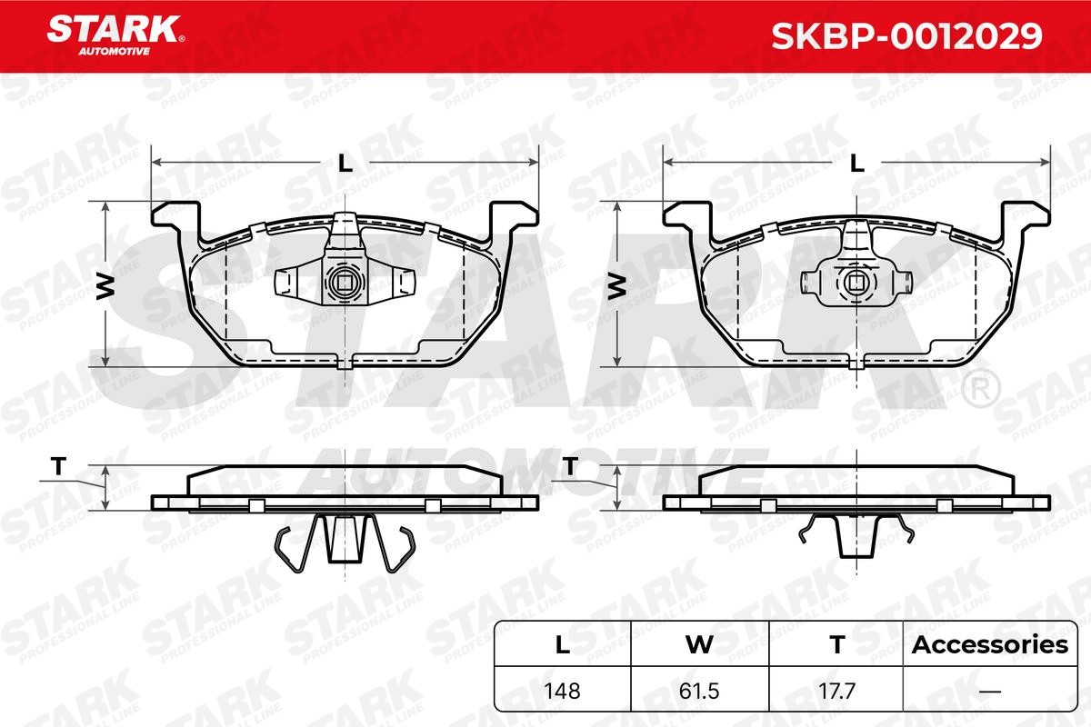 STARK Brake pad kit SKBP-0012029