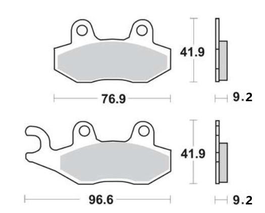 Motorrad BREMBO Carbon Ceramic Keramik Höhe: 41.9mm, Dicke/Stärke: 9.2mm Bremsbeläge 07035 günstig kaufen