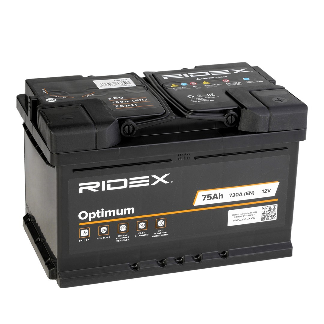 RIDEX 1S0039 Batterie 12V 72Ah 680A B13 Bleiakkumulator, mit