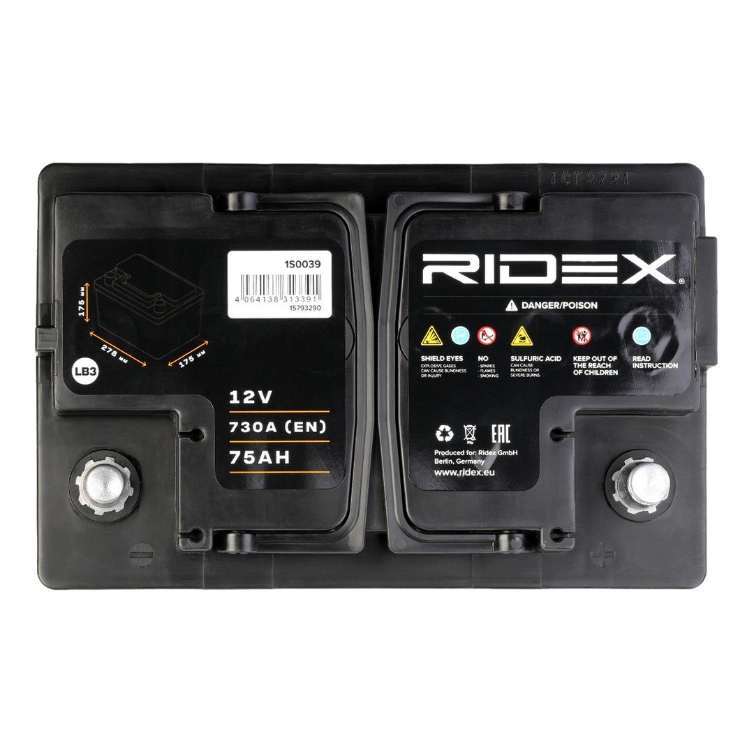 1S0039 Autobatterie RIDEX 1S0039 - Große Auswahl - stark reduziert