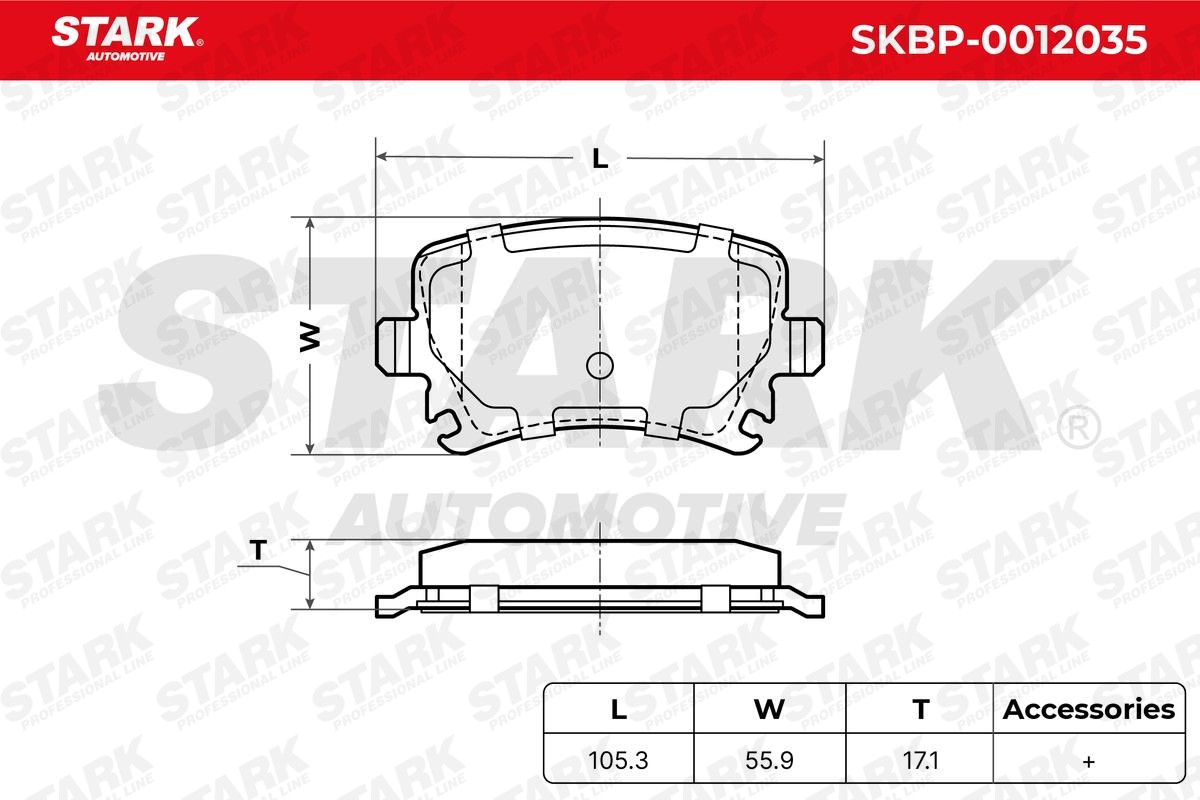 SKBP-0012035 Bremsklötze & Bremsbelagsatz STARK in Original Qualität