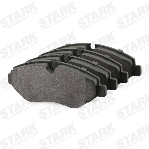 STARK SKBP-0012037 Disc pads Front Axle, prepared for wear indicator, excl. wear warning contact, with anti-squeak plate, with accessories