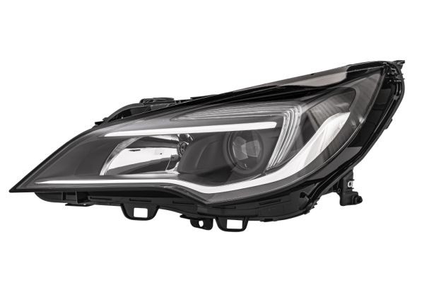 HELLA Left, H7/H1, Halogen, 12V, with daytime running light (LED), with high beam, with indicator (LED), with position light (LED), with low beam, for right-hand traffic, without LED control unit for daytime running-/position ligh, with motor for headlamp levelling, without bulbs Left-hand/Right-hand Traffic: for right-hand traffic Front lights 1EL 354 829-011 buy