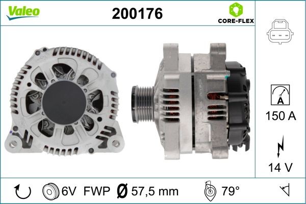 VALEO 200176 Alternator Freewheel Clutch Y40218300