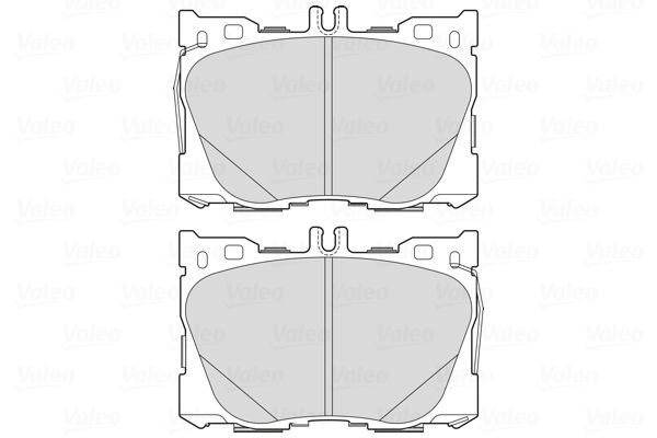 VALEO 302297 Brake pad set Front Axle, excl. wear warning contact, with anti-squeak plate