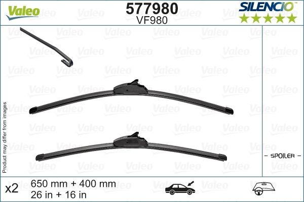 Nissan LEAF Wiper system parts - Wiper blade VALEO 577980
