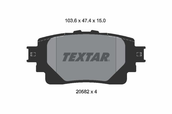 Original TEXTAR 20582 Disc pads 2058201 for LEXUS RX