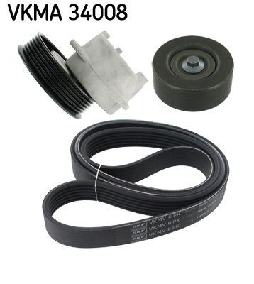 Great value for money - SKF V-Ribbed Belt Set VKMA 34008