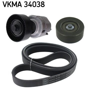 VKM 34033 SKF Length: 1445mm, Number of ribs: 6 Serpentine belt kit VKMA 34038 buy