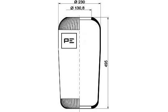 D1 3S03 PETERS ENNEPETAL 084.061-70A Boot, air suspension 1 082 085