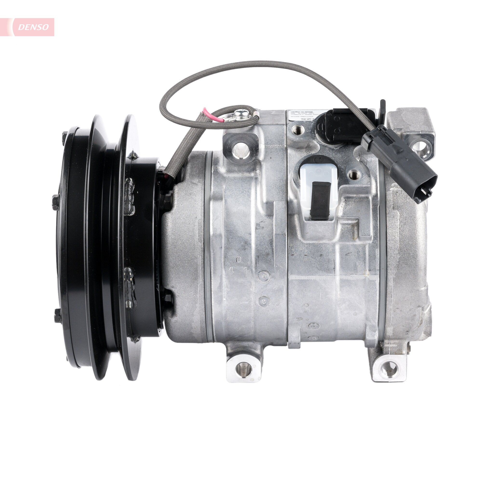 DENSO DCP99825 Air conditioner compressor 10S15C, 24V, PAG 46, R 134a, with magnetic clutch
