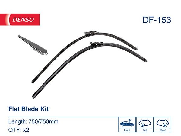 DENSO DF-153 Wiper blade 750/750 mm, Flat wiper blade