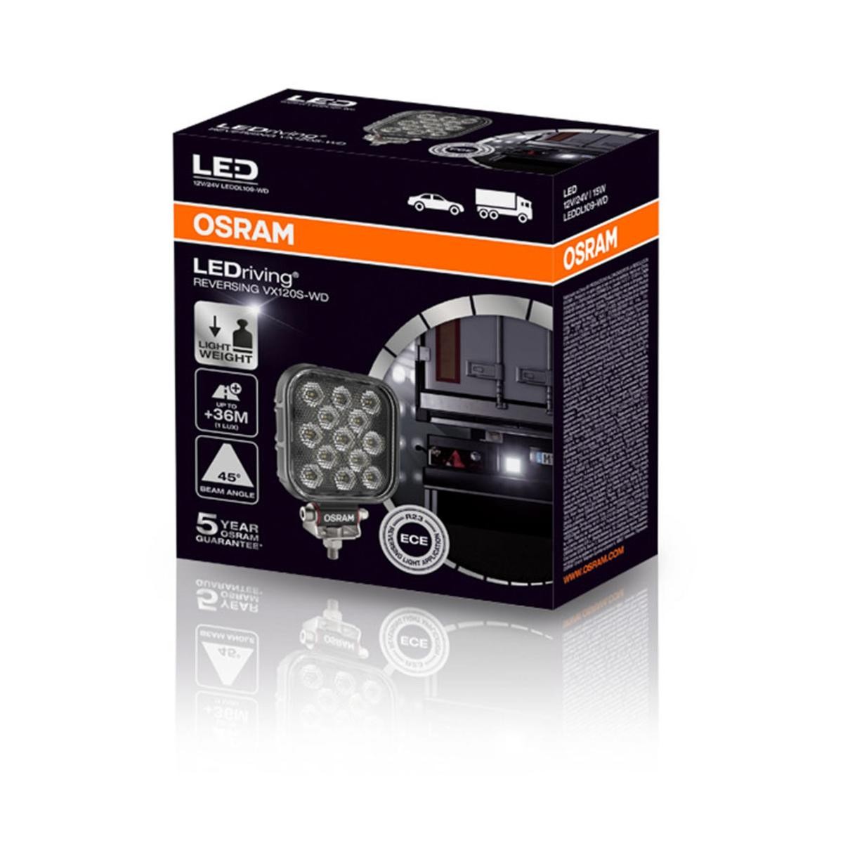 OSRAM LEDriving driving lights - Value Series LEDDL109WD Reverse lights Fiat 500 Convertible 1.4 100 hp Petrol 2018 price