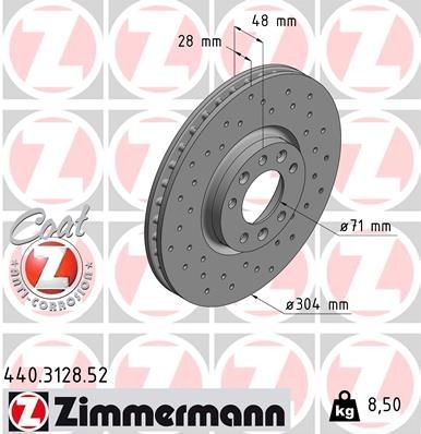 ZIMMERMANN 440.3128.52 Brake disc OPEL experience and price
