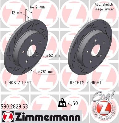 Original 590.2829.53 ZIMMERMANN Disc brakes LEXUS