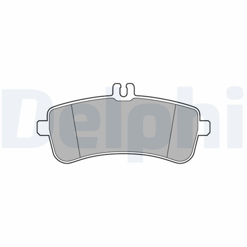 DELPHI LP3583 Brake pad set prepared for wear indicator, with anti-squeak plate, without accessories