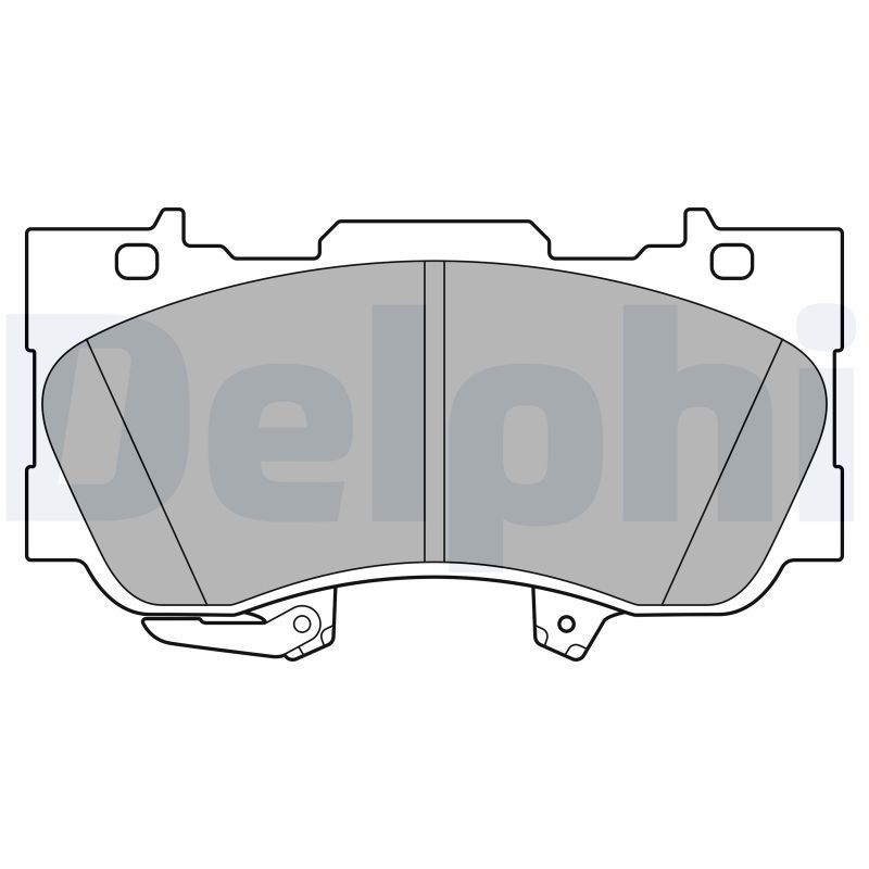 DELPHI LP3592 Brake pad set with acoustic wear warning, with anti-squeak plate, with accessories