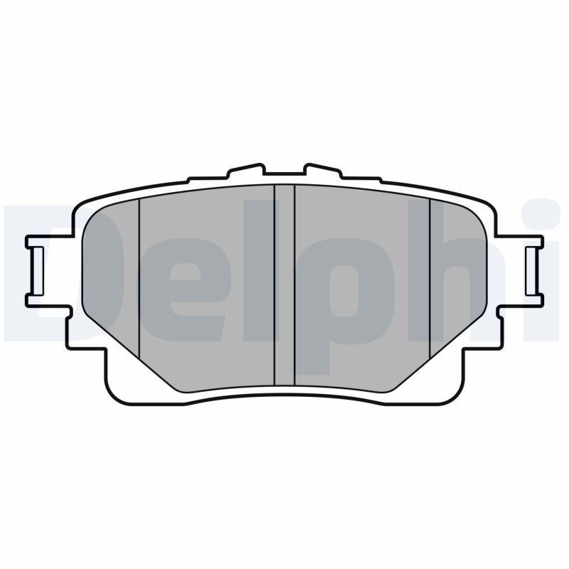LP3599 DELPHI Brake pad set LEXUS not prepared for wear indicator, without anti-squeak plate, without accessories