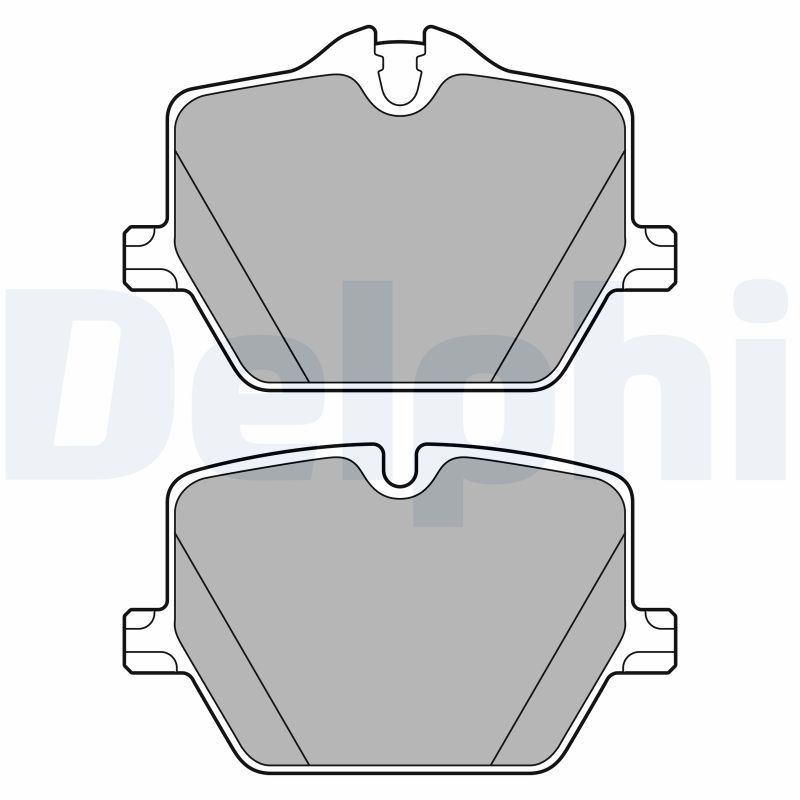 DELPHI prepared for wear indicator, with anti-squeak plate, with accessories Height 1: 72,9mm, Height 2: 65,9mm, Width 1: 110,7mm, Width 2 [mm]: 110,7mm, Thickness 1: 16,7mm, Thickness 2: 16,7mm Brake pads LP3604 buy